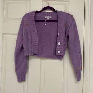 Purple Floral Cardigan